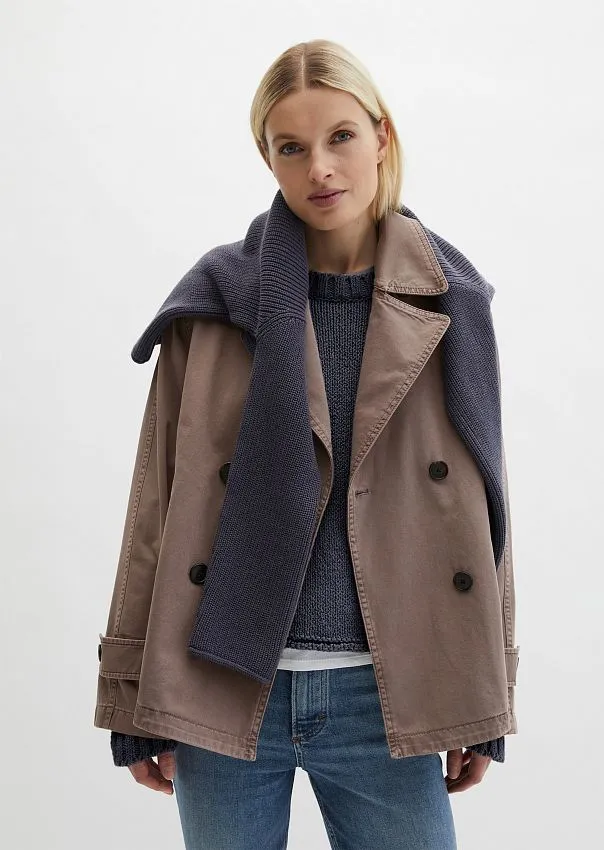 Тренч укороченный из хлопкового твила Marc o'Polo - фото 1