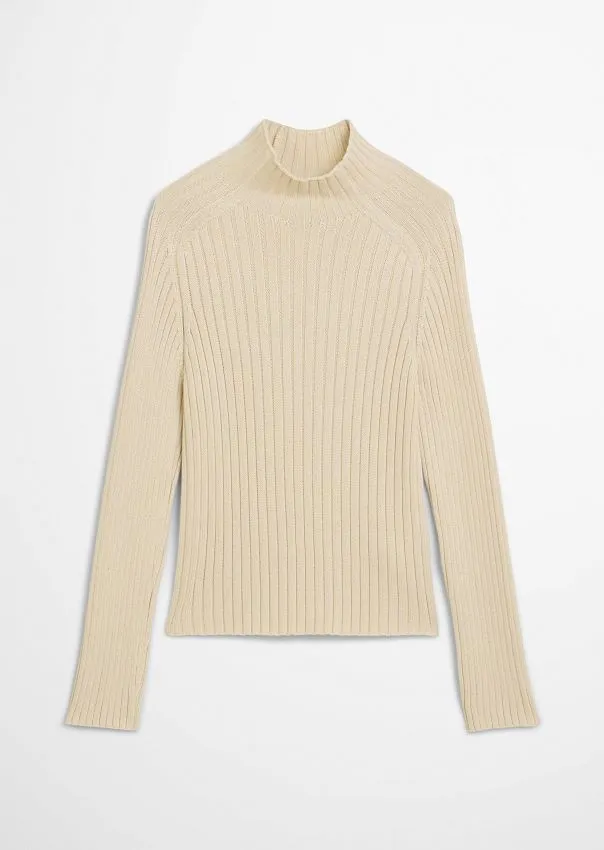 Тонкий свитер с высоким воротом из плотного хлопка Marc o'Polo - фото 6