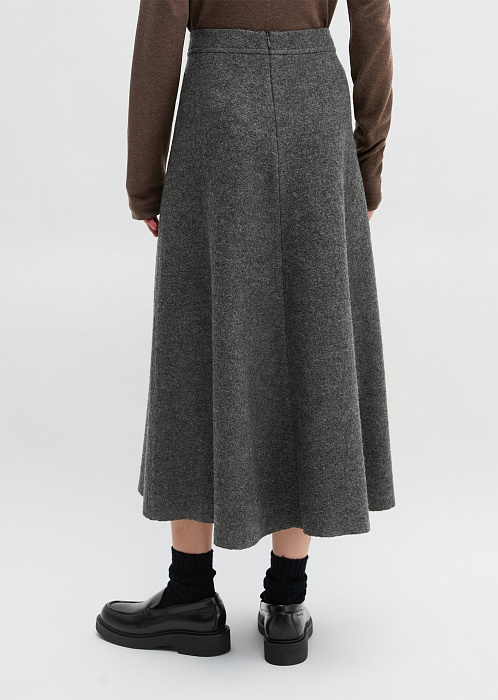 Юбка-миди из смесовой шерсти