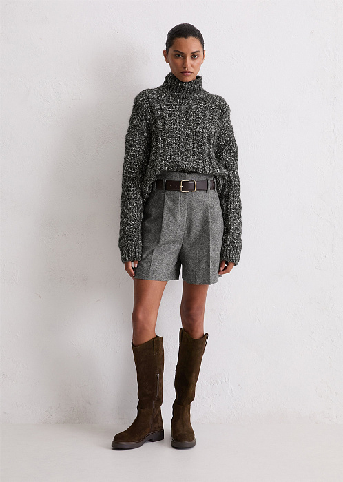 Шорты из смесовой шерсти