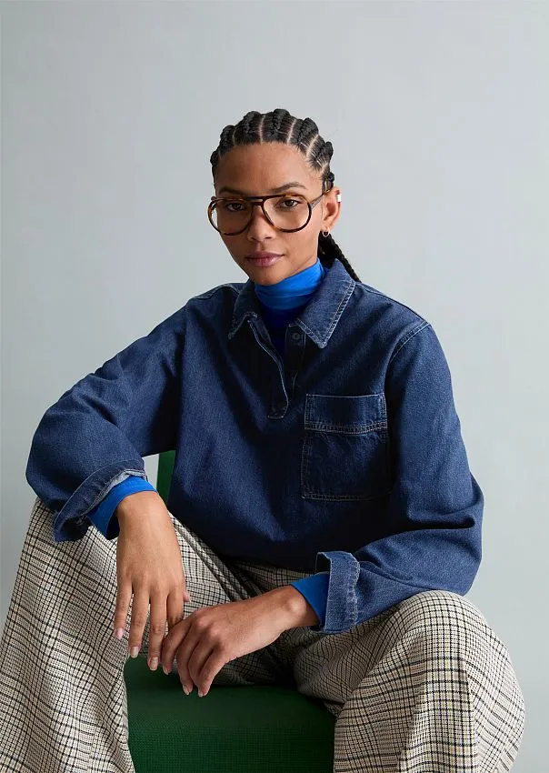 Рубашка-поло из денима Marc o'Polo - фото 1