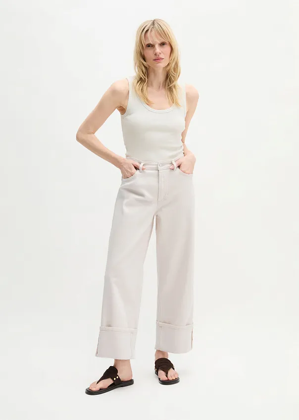 Джинсы широкие из органического хлопка и лиоцелла
