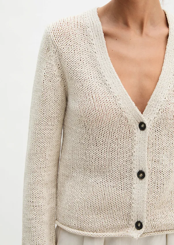 Кардиган из смесового хлопка