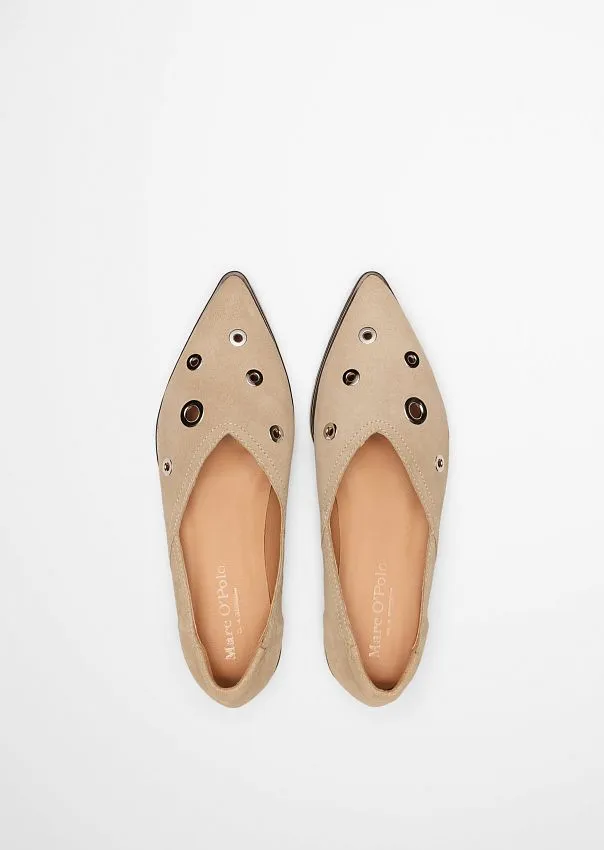 Балетки из натуральной замши