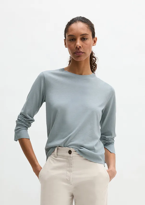 Лонгслив из смеси лиоцелла и хлопка