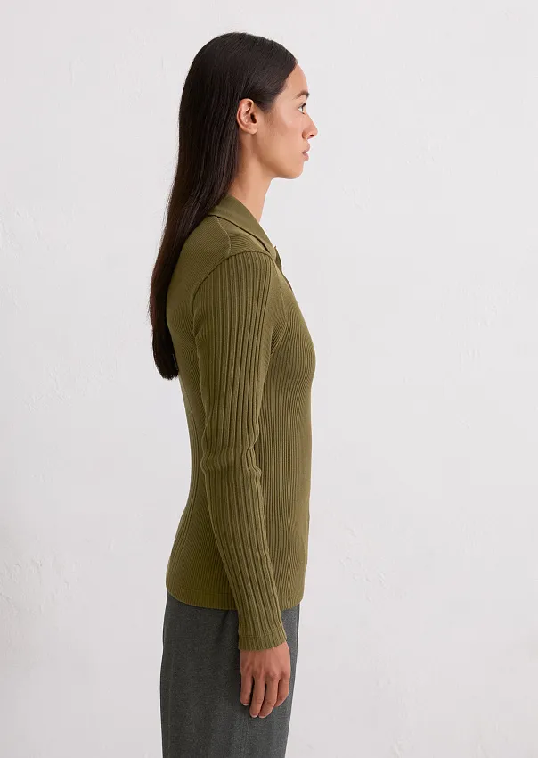 Поло трикотажное с длинными рукавами Marc o'Polo - фото 5