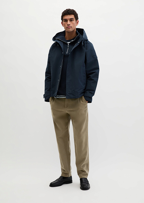 Куртка с капюшоном из хлопкового канваса