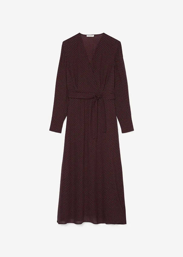 Платье на запах из купро-вискозы