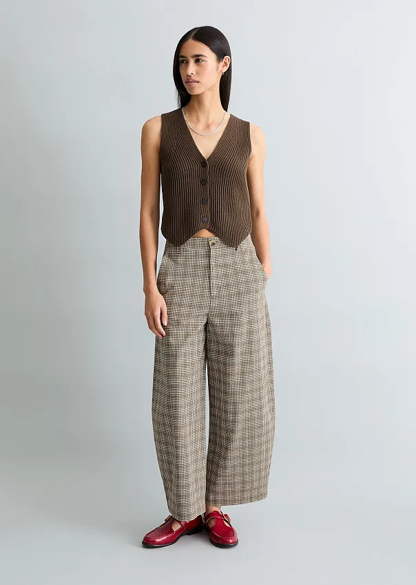 Брюки из смеси органического хлопка и льна