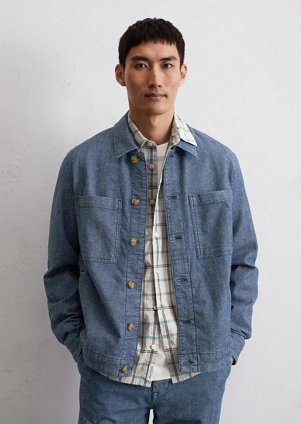 Джинсовая куртка из хлопка и конопляного волокна Marc o'Polo - фото 1