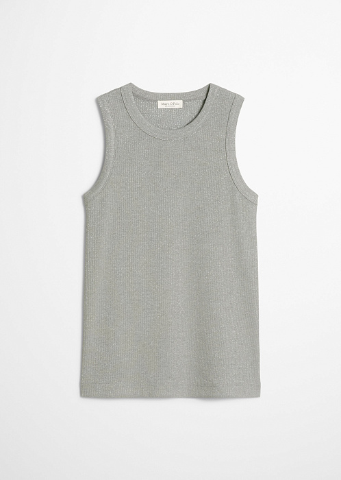 Топ из сверкающей ткани джерси
