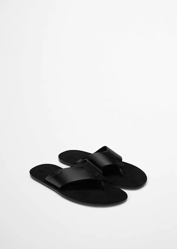 Шлепанцы из натуральной кожи