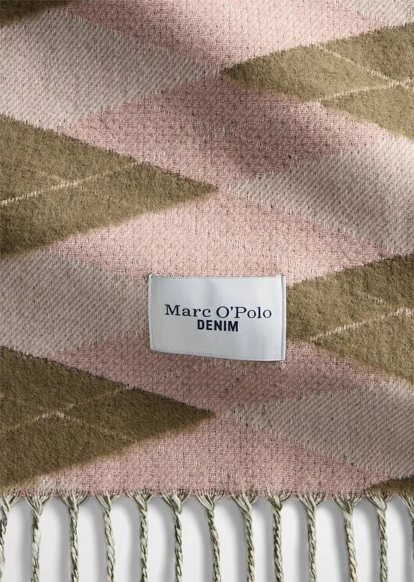 Длинный шерстяной шарф с узором «ромбы» Marc o'Polo - фото 2