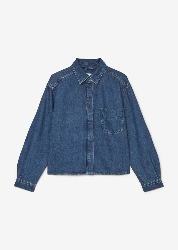 Джинсовая рубашка из органического хлопка Marc o'Polo - фото 6