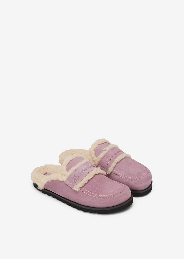 Замшевые сабо