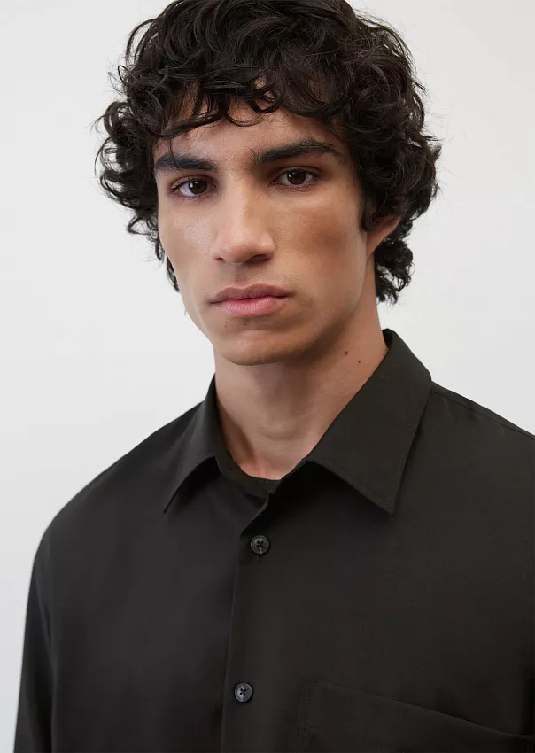 Рубашка с длинными рукавами из мягкой шерсти Marc o'Polo - фото 4