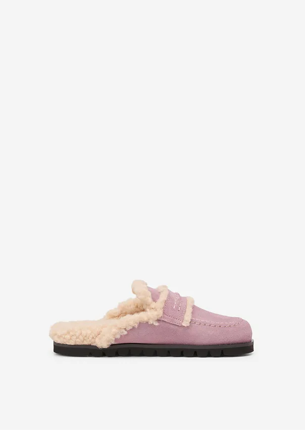 Замшевые сабо