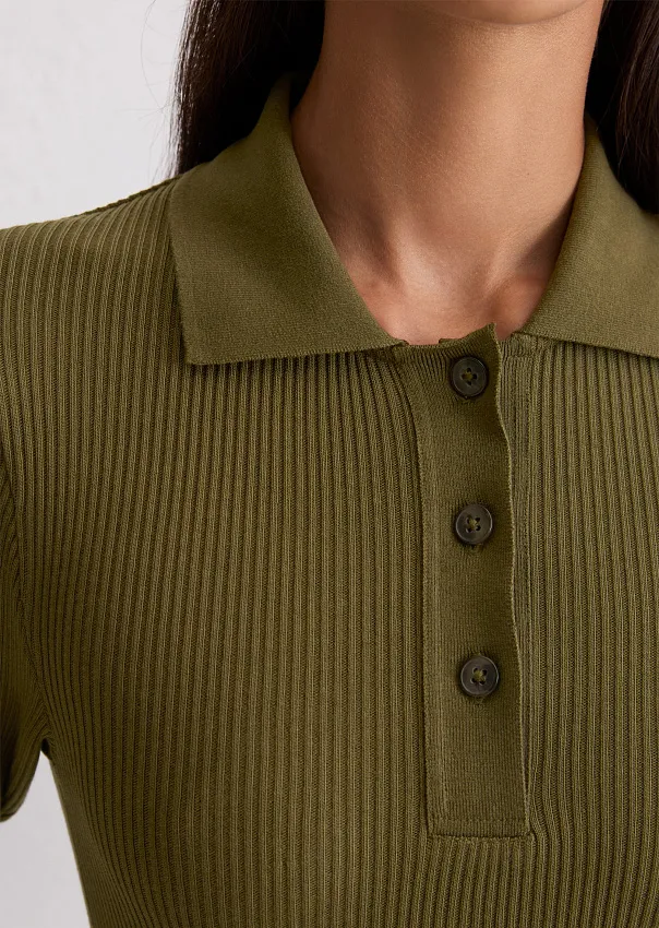 Поло трикотажное с длинными рукавами Marc o'Polo - фото 4