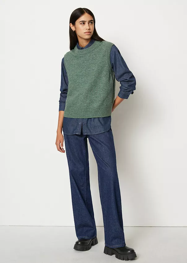 Шерстяной жилет с круглым вырезом Marc o'Polo - фото 3