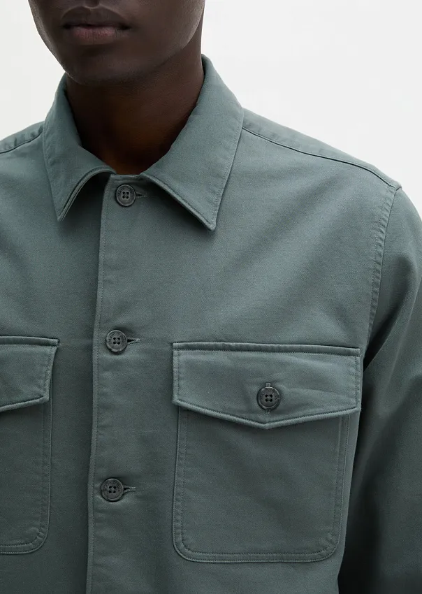 Рубашка из хлопкового сатина