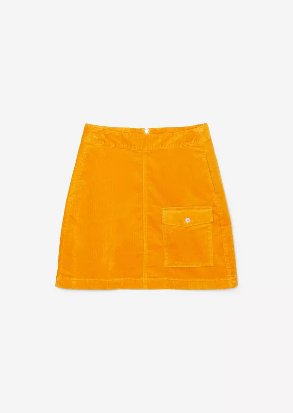 Вельветовая юбка из смесового органического хлопка с накладным карманом Marc o'Polo - фото 6