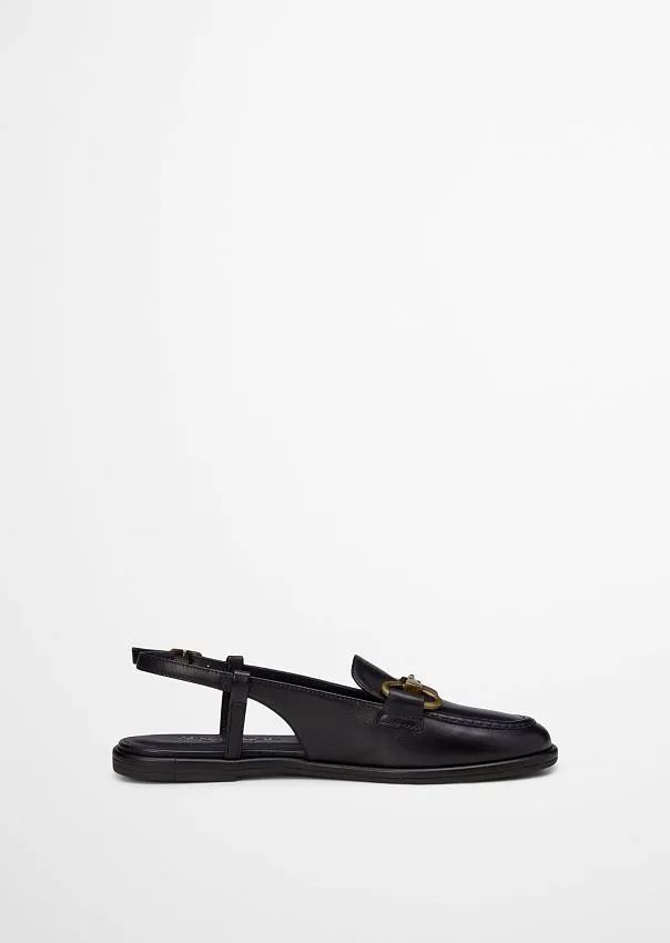 Слингбэки из натуральной кожи