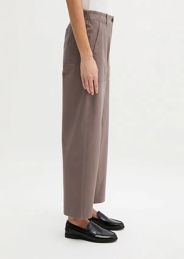 Брюки из матового твила