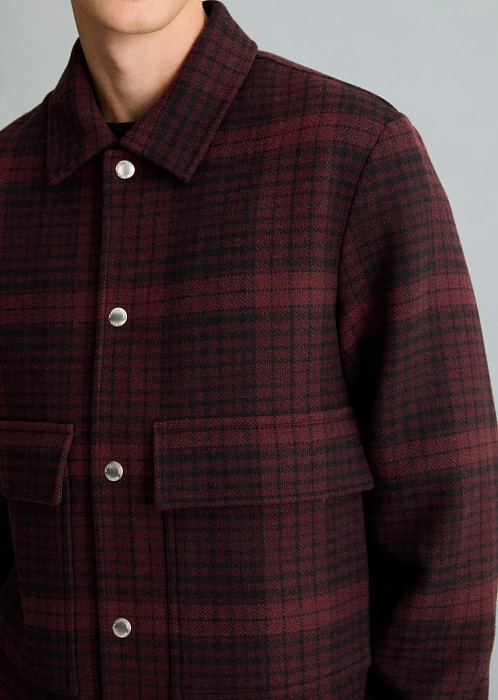 Куртка в клекту из смесовой шерсти