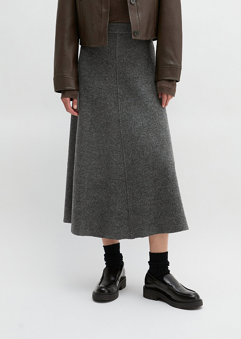 Юбка-миди из смесовой шерсти