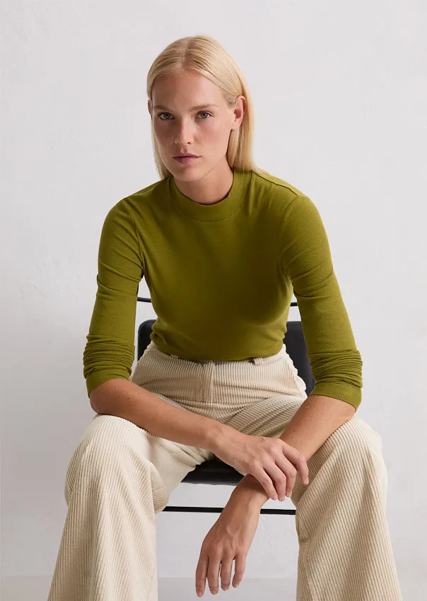 Лонгслив в рубчик из мягкого модала Marc o'Polo - фото 1