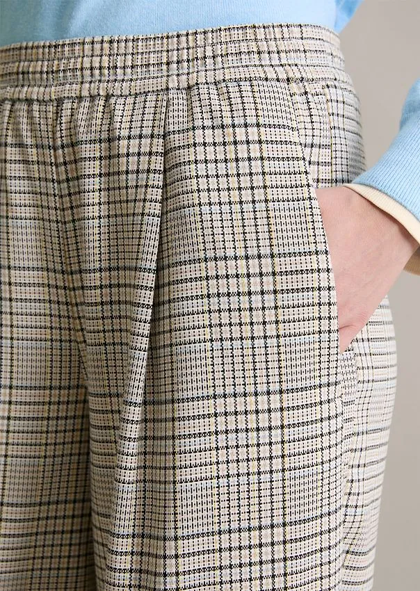 Брюки в клетку из переработанного полиэстера Marc o'Polo - фото 4