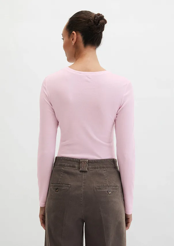 Лонгслив из джерси в рубчик