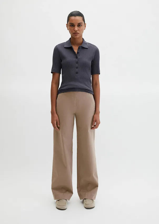 Поло из смеси хлопка и модала