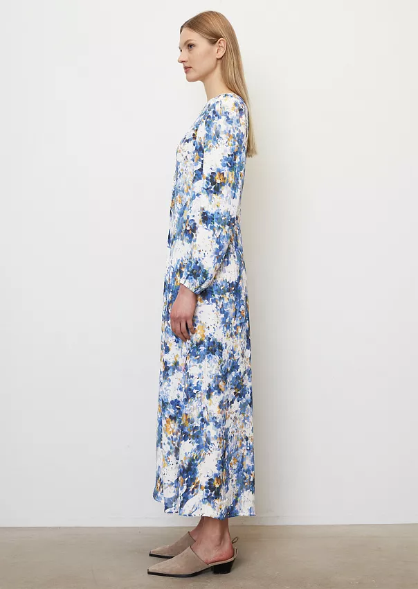 Платье-макси из смеси купро и вискозы с принтом Marc o'Polo - фото 5