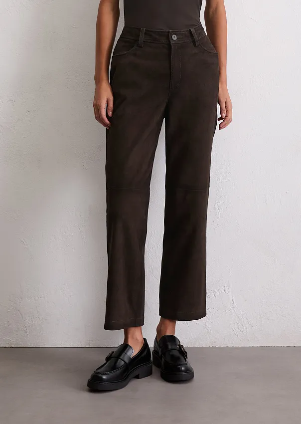 Прямые брюки из натуральной замши Marc o'Polo - фото 3