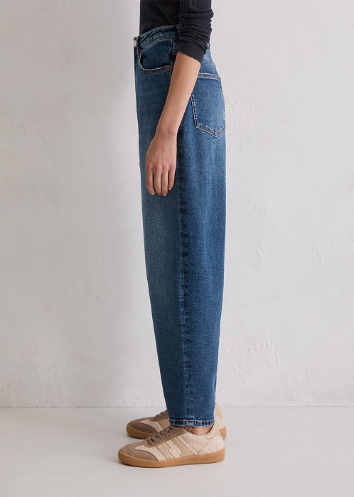 Джинсы баррел из смесового хлопка