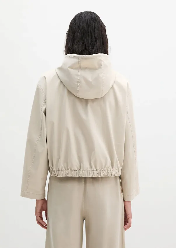Куртка с капюшоном из хлопкового твила 