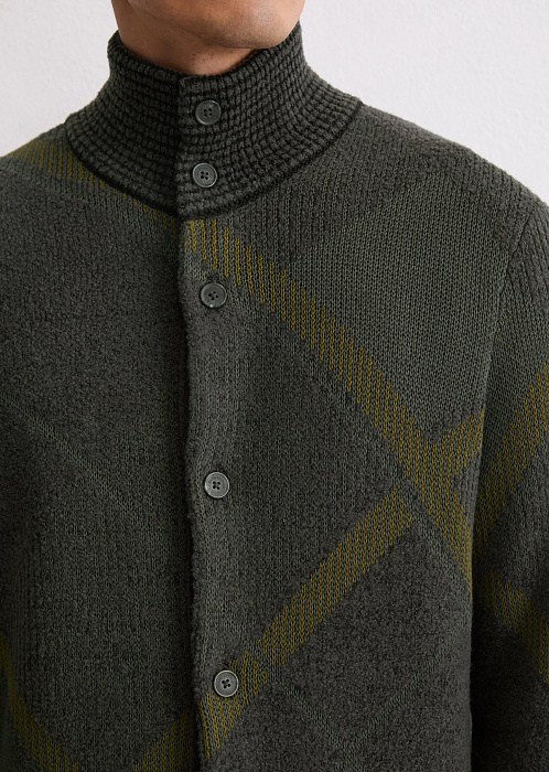 Кардиган из шерсти и хлопка