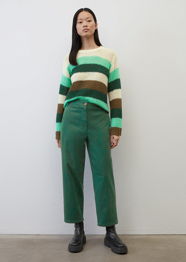 Широкие укороченные брюки из твила для женщин – купить в официальноминтернет-магазине Marc OPolo