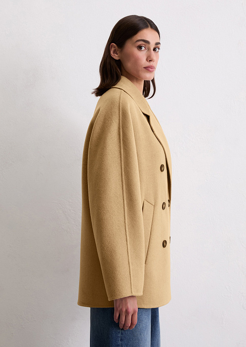 Полупальто из переработанной шерсти