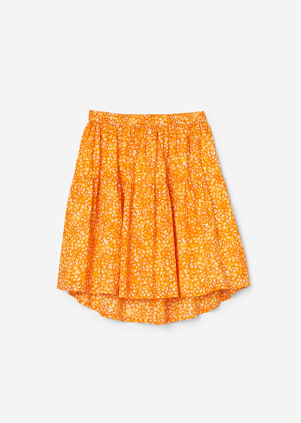 Многоярусная хлопковая юбка для девочек