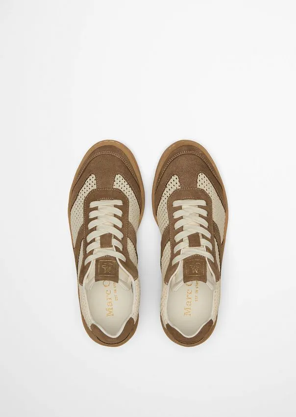 Кеды из натуральной замши и сетки