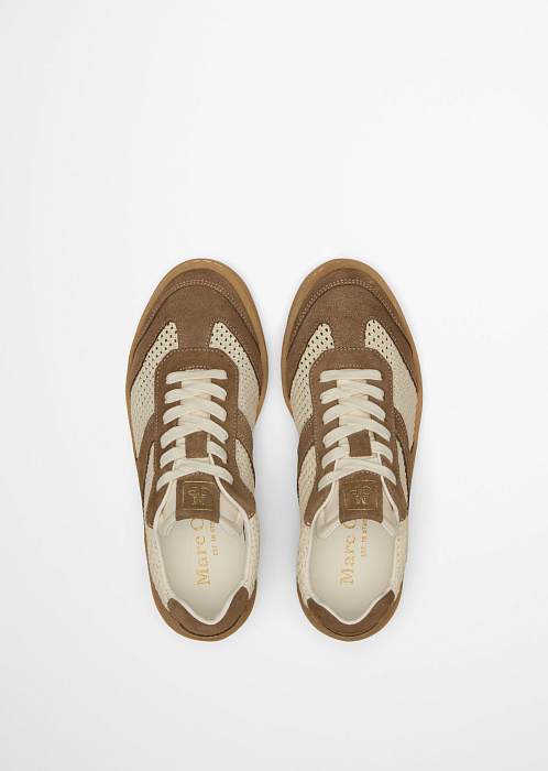 Кеды из натуральной замши и сетки