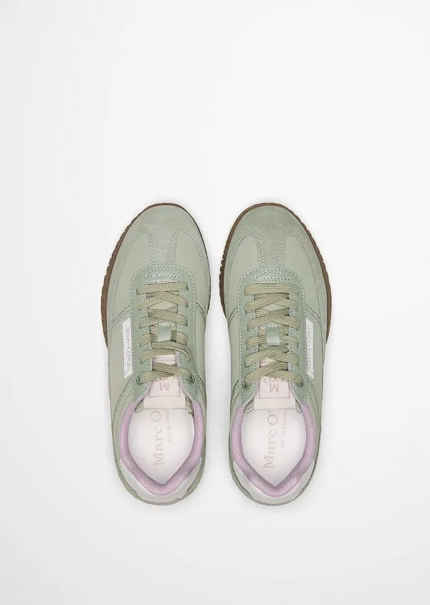 Кроссовки из натуральной кожи и нейлона