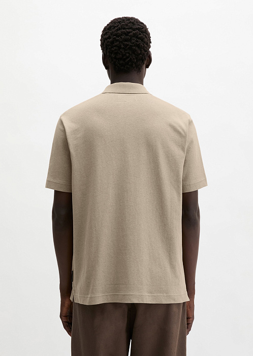 Поло из хлопка и льна
