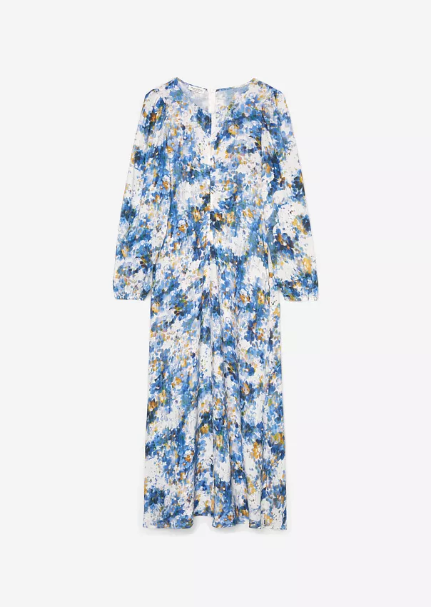 Платье-макси из смеси купро и вискозы с принтом Marc o'Polo - фото 6