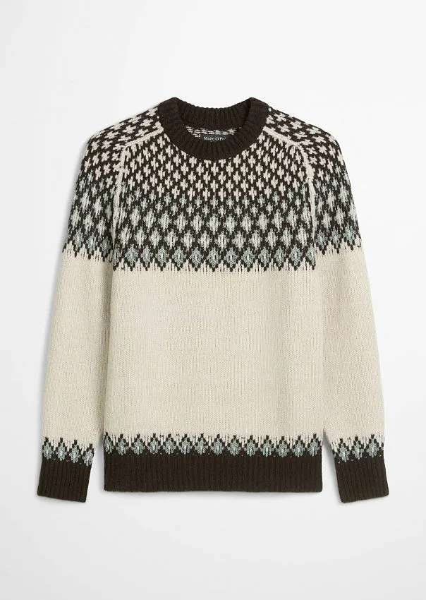 Свитер из смесовой шерсти с норвежским узором Marc o'Polo - фото 6