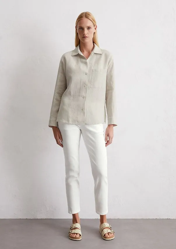 Рубашка из чистого льна Marc o'Polo - фото 3