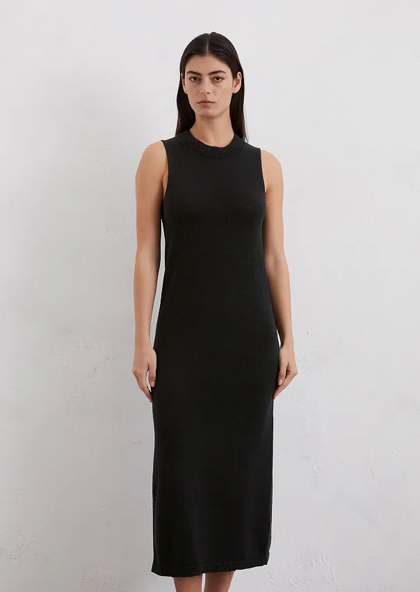 Платье трикотажное из органического хлопка и льна Marc o'Polo - фото 3