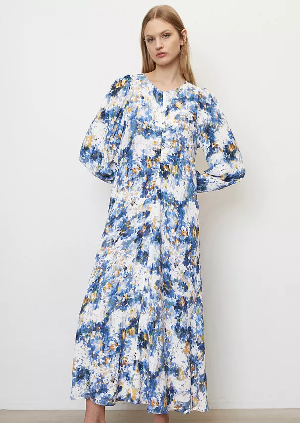 Платье-макси из смеси купро и вискозы с принтом Marc o'Polo - фото 3